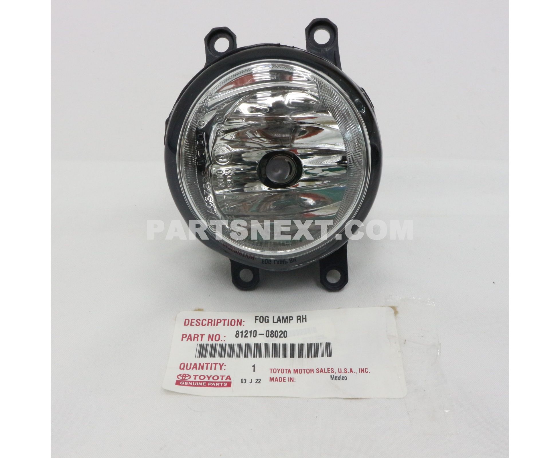 Toyota 81210 08020 LAMP ASSY FOG RH